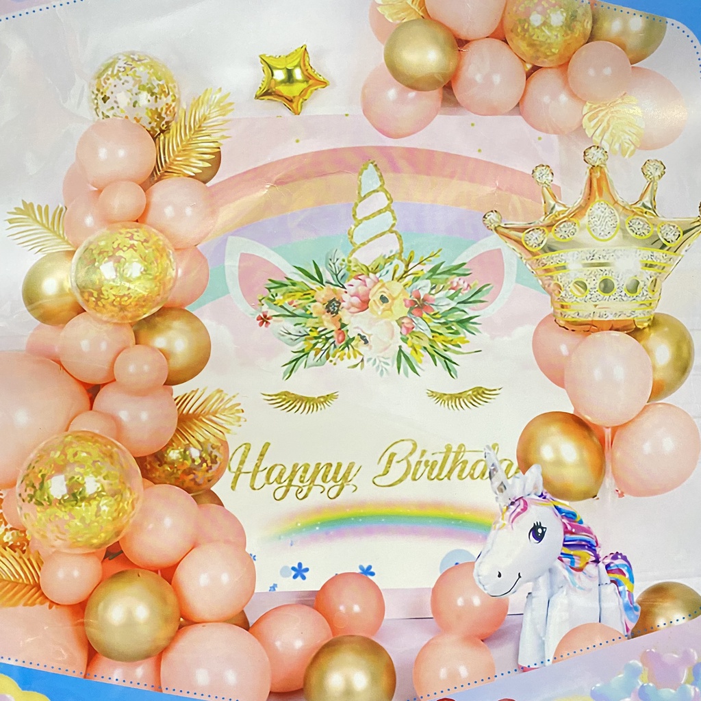 [Ảnh thật] Set trang trí sinh nhật HPBD đầy đủ phụ kiện