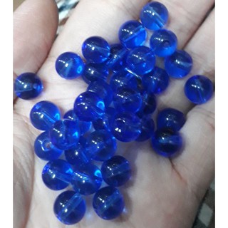 0.5kg hạt đá thủy tinh màu xanh biển nhạt size 8-10mm