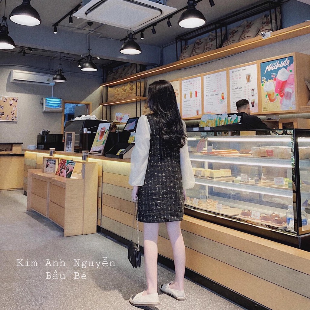 VÁY SUÔNG PHỐI TAY CÁCH DIỆU bánh bèo xinh hết nấc