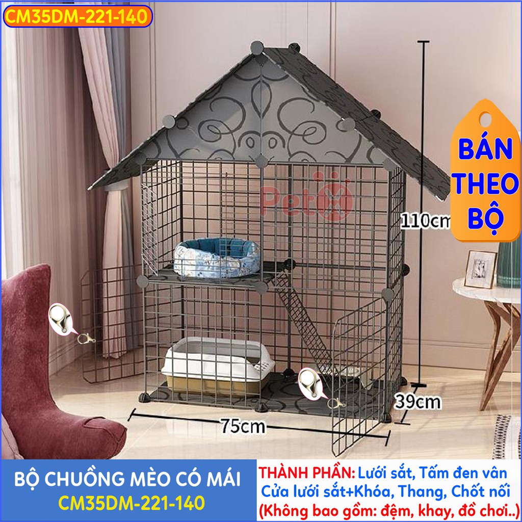 Chuồng mèo 3 tầng, 2 tầng lưới sắt sơn tĩnh điện giá rẻ đẹp lắp ghép đa năng đơn giản nuôi thú cưng, thỏ, bọ ú