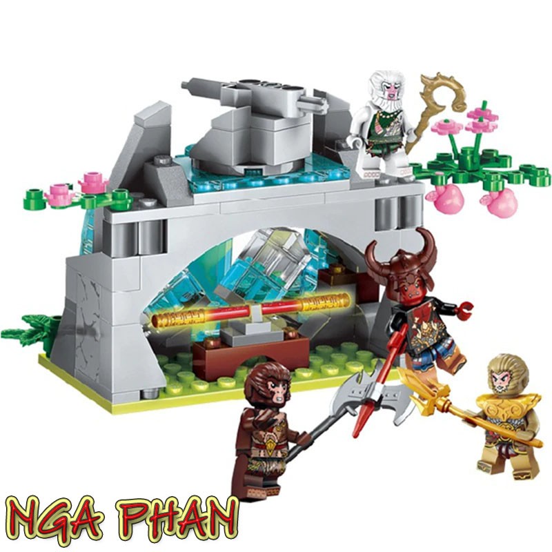 Tôn Ngộ Không Đại Chiến Tại Hoa Quả Sơn 128 Chi Tiết Lego Enlighten Qman Đồ Chơi Xếp Hình Lắp Ráp