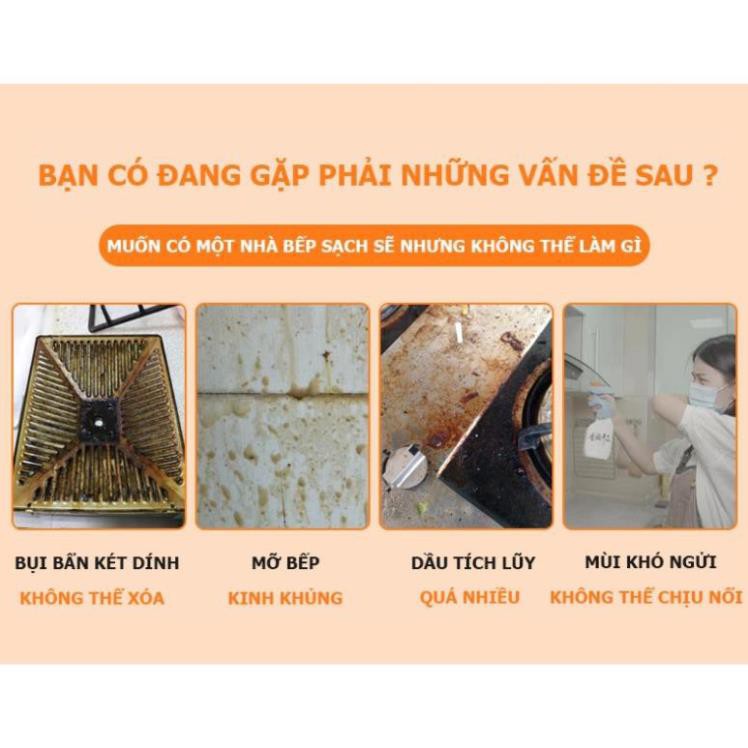 [SẠCH NHỜN] Chai Xịt Vệ Sinh Nhà Bếp, Máy Hút Mùi, Tẩy Dầu Mỡ, Làm Sạch Kim Loại, Nhà Tắm, Vòi Rửa HAOSHUN FOAM - MILOZA