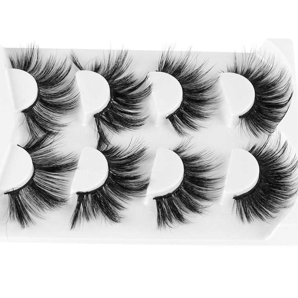 Bộ 4 Cặp Lông Mi Giả ESPO SKONHED Dày Dài 3D Bằng Lông Chồn Mềm Mại Có Thể Tái Sử Dụng