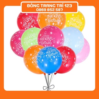 ( Chất Lượng ) Bóng Cao Su In Hình Và Chữ Happy Birthday