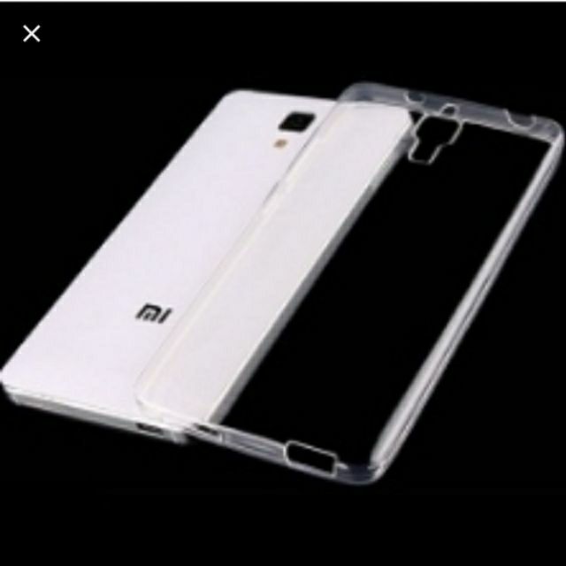 Ốp lưng +kính cường lực xiaomi mi4 silicon dẻo trong suốt siêu mỏng 0.5mm