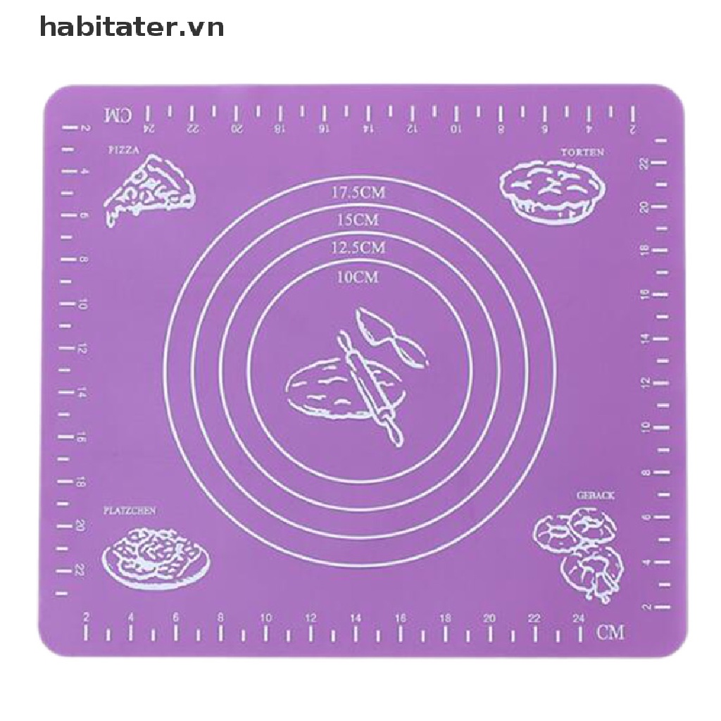 Thảm Silicone Lăn Bột Làm Bánh 30x25cm