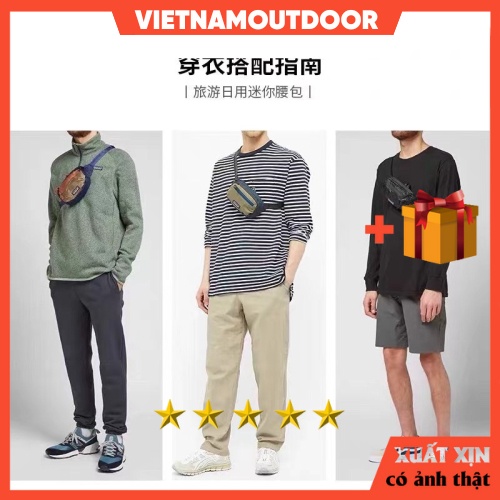 Túi đeo hông  Túi đeo chéo ✨HÀNG XUẤT DƯ XỊN✨ túi bao tử PATAGONIA Ultralight Black Hole Mini Hip Pack 1L