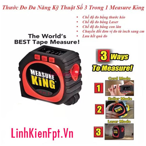 Thước đo đa năng measure king 3 trong 1 có màn hình hiển thị led