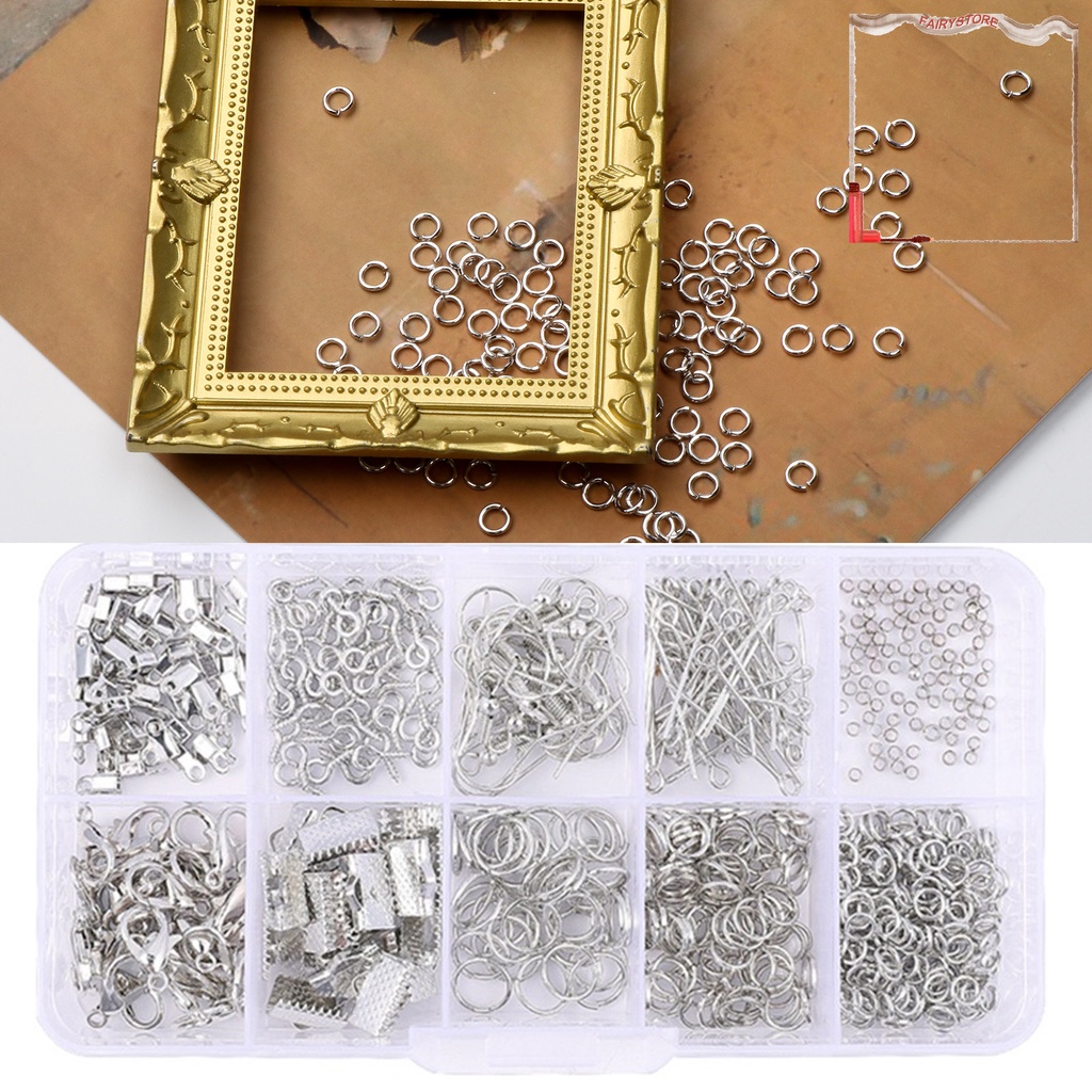Set 710 Phụ Kiện Làm Đồ Trang Sức Thủ Công Bằng Kim Loại Có Móc