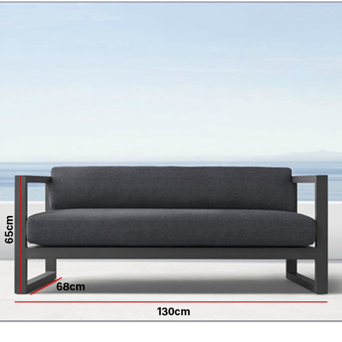 [ HÀNG CAO CẤP] Ghế Sofa dài phòng khách màu xám đen - Sofa đôi phong cách Mỹ sang trọng