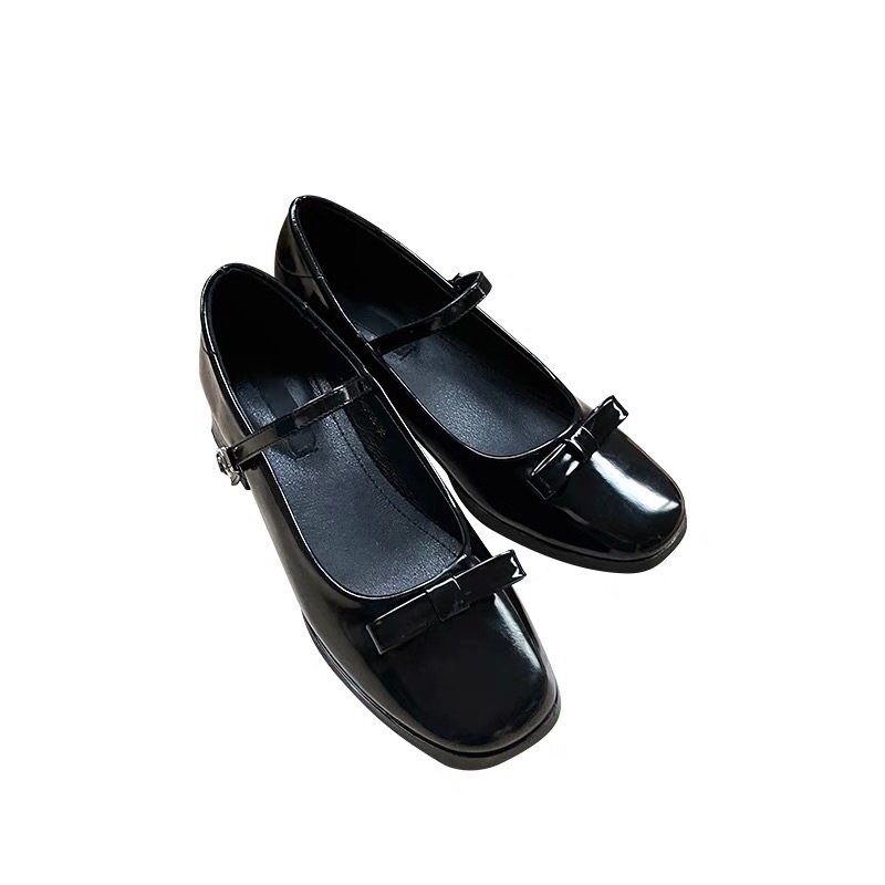 Giày marry jane da bóng giày búp bê nơ