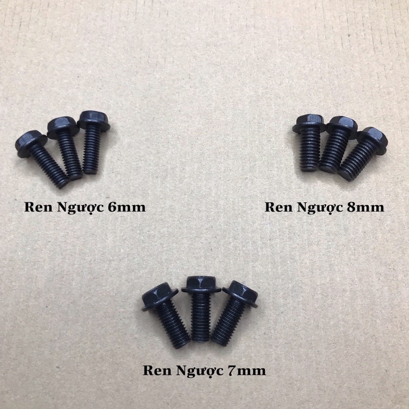 Ốc Ren Ngược 6-7-8mm Dùng Cho Máy Cưa Máy Cắt Gạch Mỗi Loại Bán Riêng