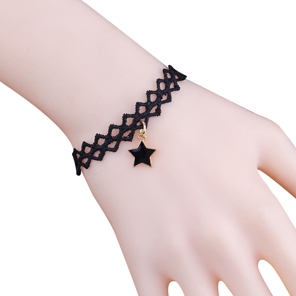 Vòng tay sợi ren gắn phụ kiện hình ngôi sao xinh xắn