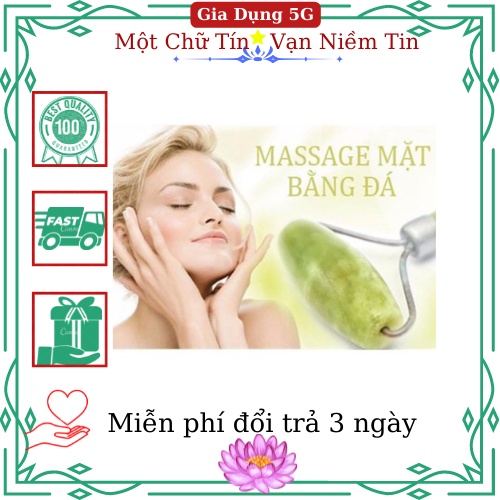 Thanh lăn mặt đá, cây lăn mặt nâng cơ massage tự nhiên- dụng cụ vật lý trị liệu - Cẩm An Jade