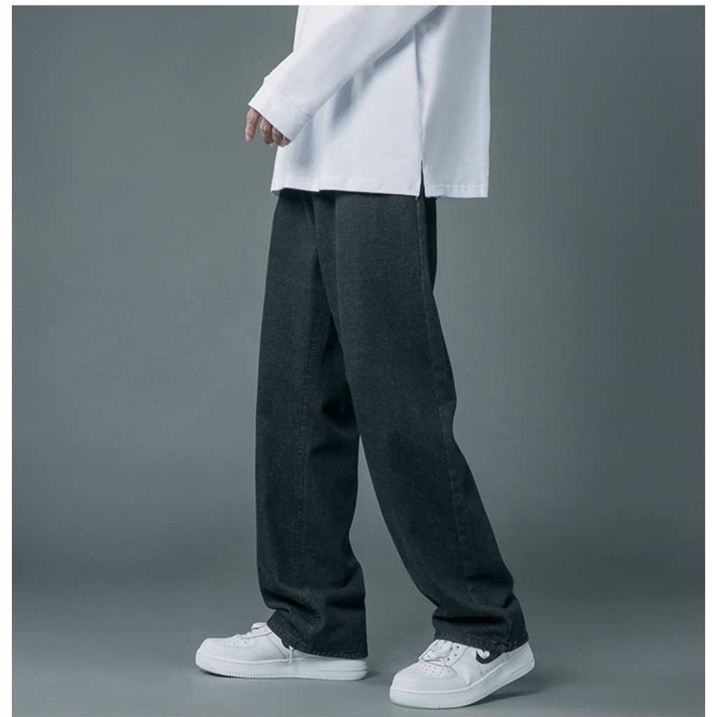 Quần Jeans nam ống suông rộng, form baggy SRR-01 Style hàn quốc, Quần jean nam suông ống rộng baggy | BigBuy360 - bigbuy360.vn