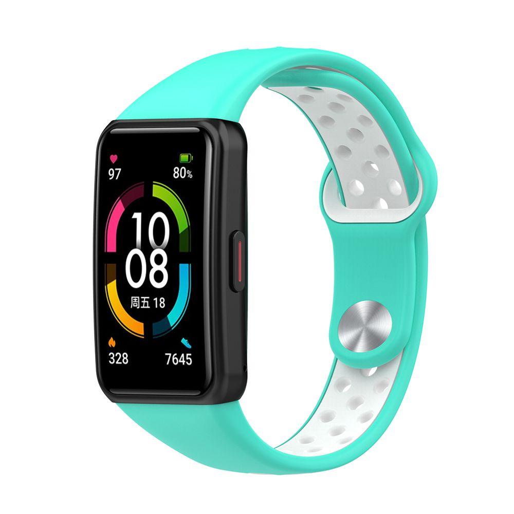 Dây Đeo Thay Thế Chất Liệu Silicon Màu Trơn Cho Huawei Band 6 Honor Band 6