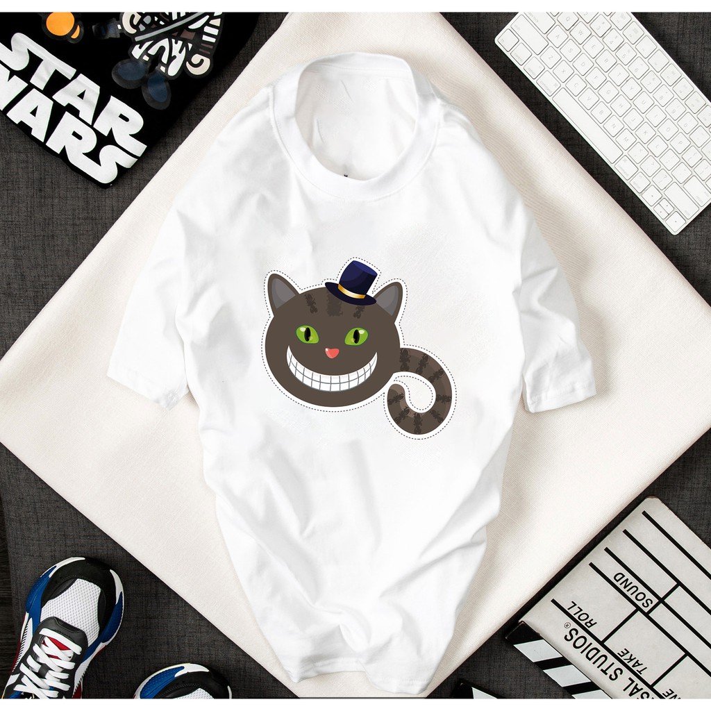 ÁO THUN UNISEX CHÚ MÈO CHESHIRE IN HÌNH CỰC ĐỘC VẢI CAO CẤP CÓ SIZE TRẺ EM - 137