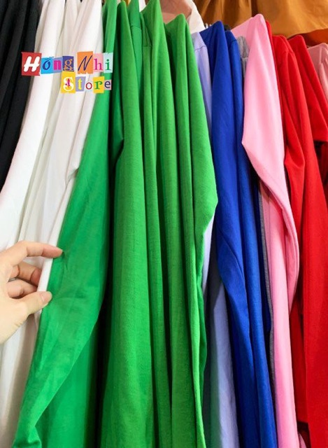 Áo Thun Tay Dài Trơn Long Tee Ulzzang Unisex Dáng Rộng Màu Xanh Lá - MM