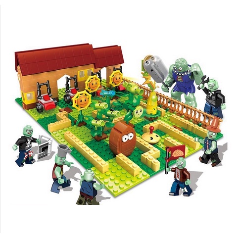 Lego - JX90070 ( Xếp Hình Plant Vs Zombie Bảo Vệ Hoa Mặt Trời 595 Mảnh )