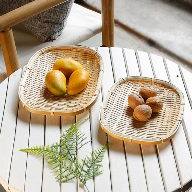 Mẹt tre THE BAMBOO phong các Nhật Bền Đẹp dùng trang trí decor đựng kẹo bán hàng Việt Nam