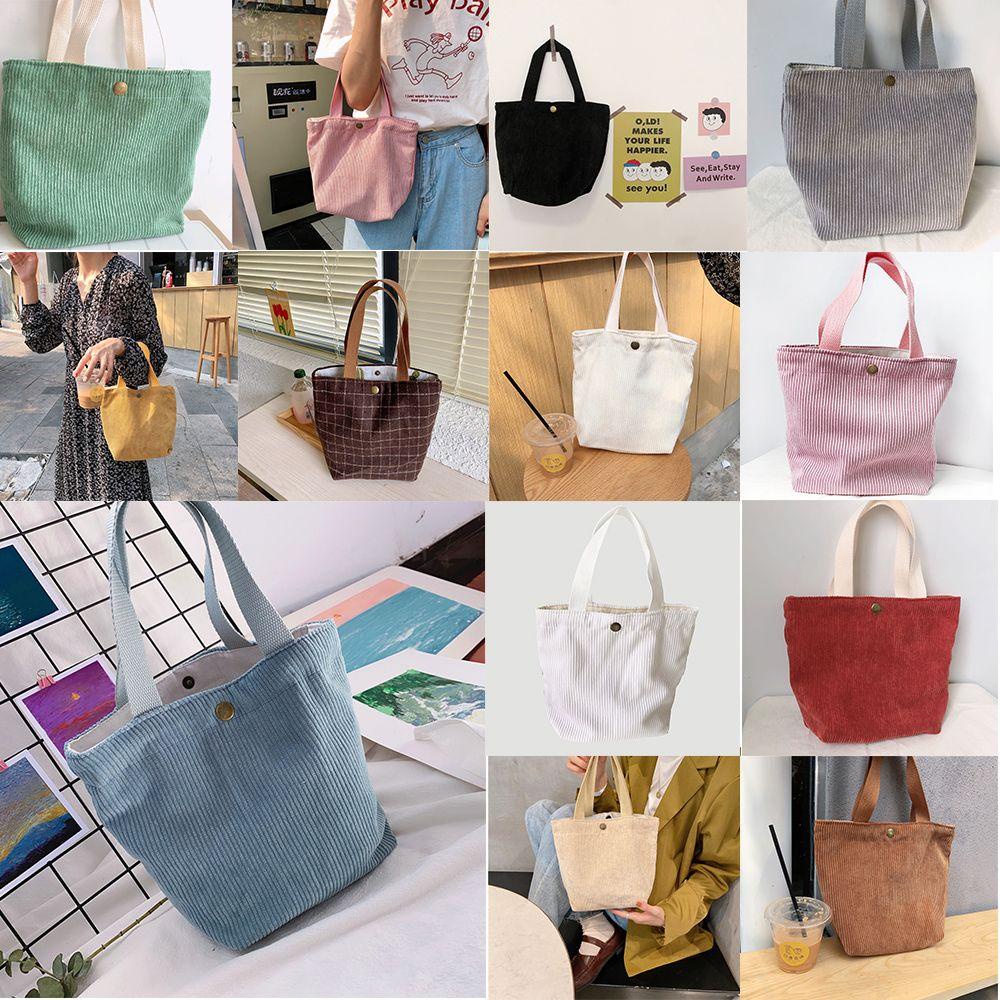 Túi Đeo Vai Mini Bằng Vải Nhung Kẻ Phong Cách Cổ Điển Thời Trang Cho Nữ
