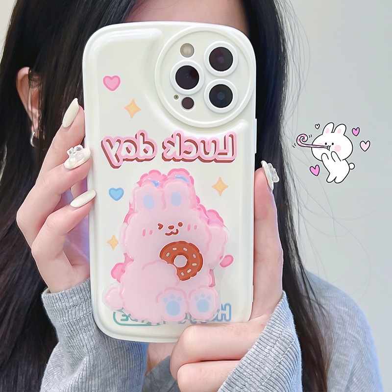 Ốp Điện Thoại Hình Thỏ Donut Có Đệm Khí Cho iphone 6 / 6plus / 6splus / 7 / 7plus / 8 / 8plus / xs / 11 / 12 / 13 / pro / max / plus / promax