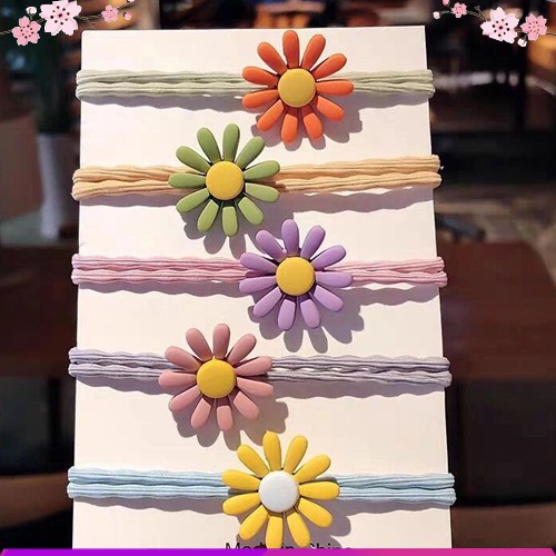 Dây Buộc Tóc Hoa Cúc Daisy Nhiều Màu Phong Cách Hàn Quốc