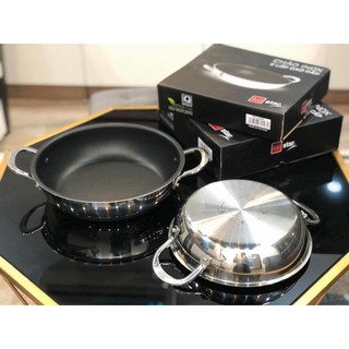 Chảo 2 quai dùng bếp từ có chống dính FiveStar 26cm