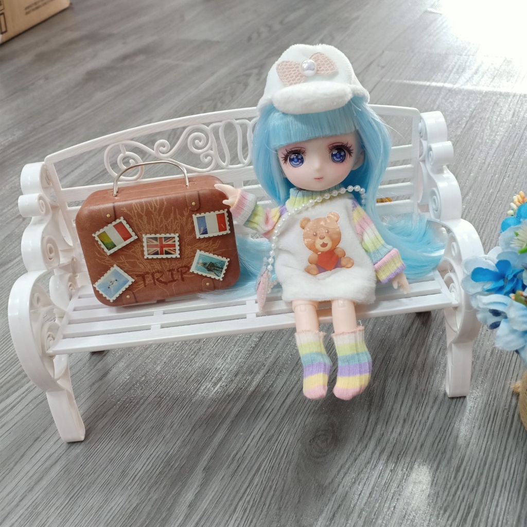 Đồ Chơi Ghế Công Viên Animedolls 638 NCT Dài 22cm Rộng 10cm Cao 16cm Cho Búp Bê Chụp Ẩnh ,Trưng Bày