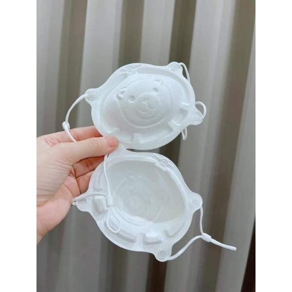 (set 3c) Khẩu trang gấu Unimask cho bé 1 tuổi hình chú gấu set 3 chiếc