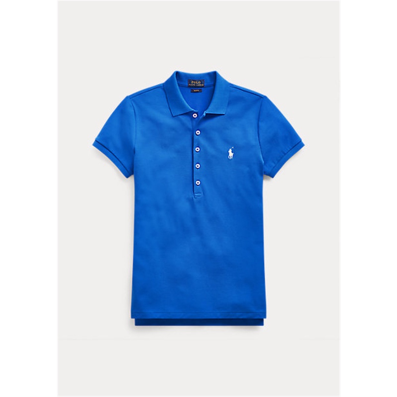 Áo thun polo tay ngắn dáng ôm thêu hình Ralph Laurens cao cấp thời trang cho nữ