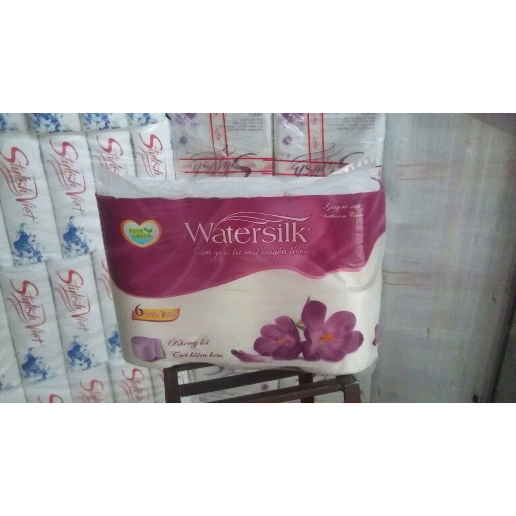 Giấy vệ sinh Watersilk 6 cuộn