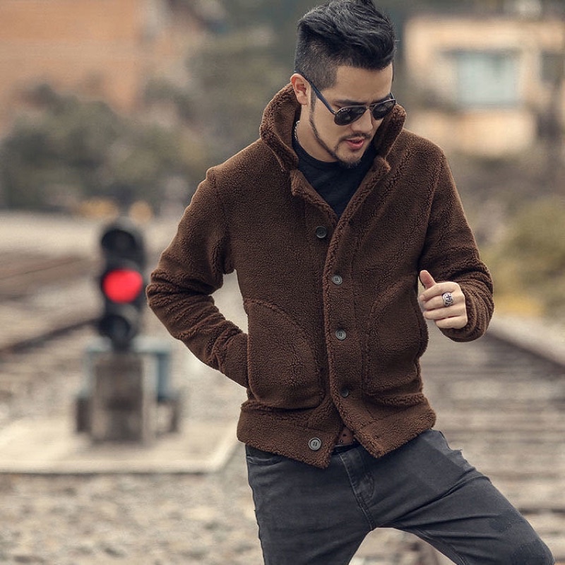 Áo khoác Lông Cừu Nam - Thời Tgang Thu Đông Nam Nhập Khẩu