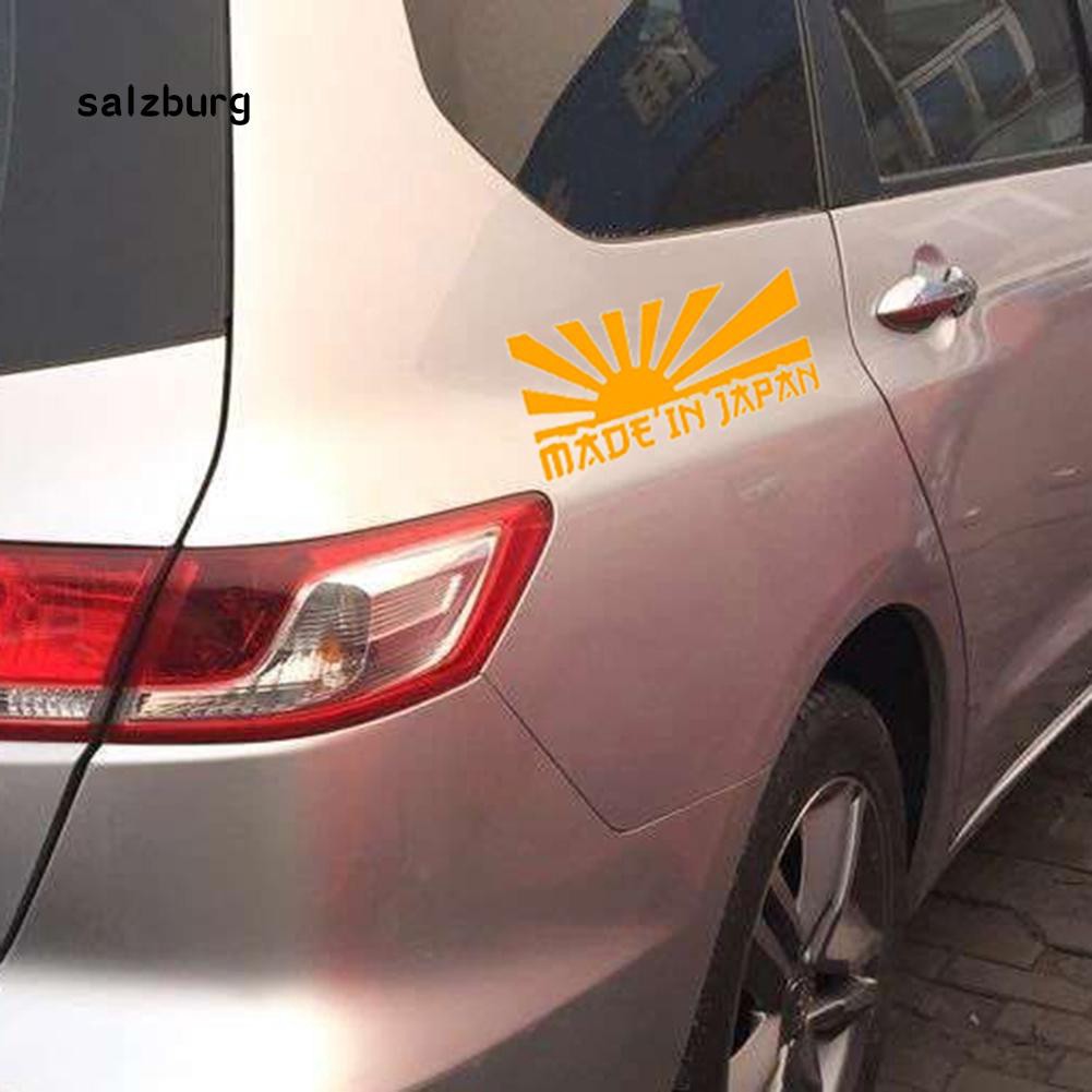 Giấy dán xe hơi in chữ MADE IN JAPAN sáng tạo