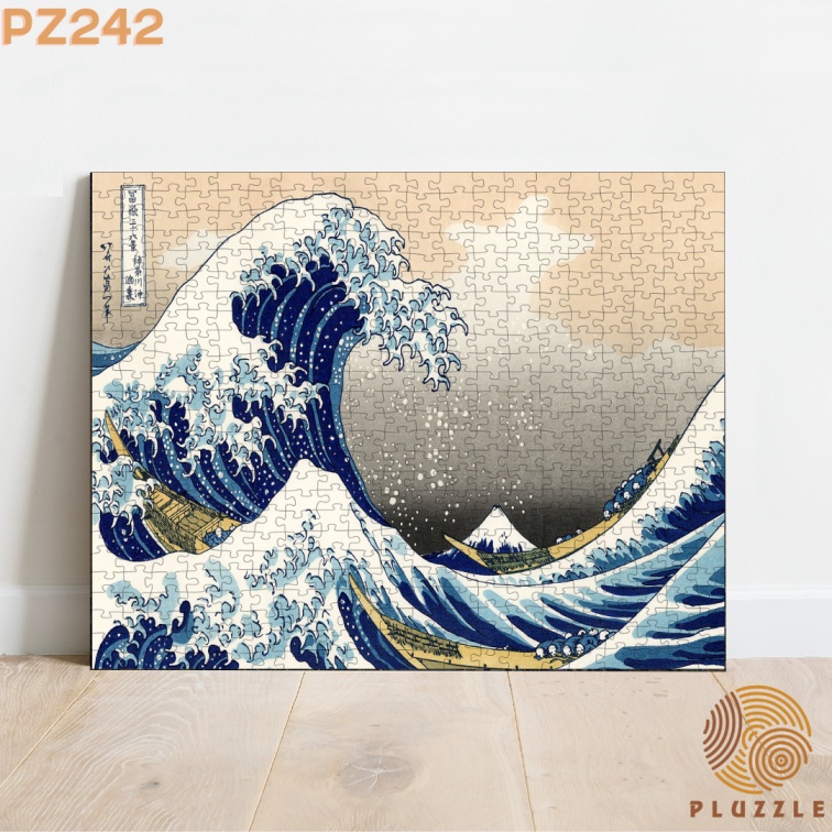 Bộ Xếp Hình Gỗ Thông Minh PLUZZLE hình 500 miếng - PZ242 - The Great Wave off Kanagawa