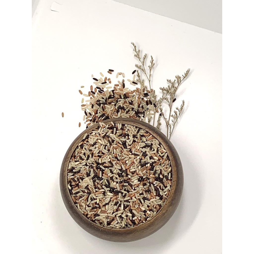 Gạo Tam Sắc Kết hợp bởi 3 loại gạo lứt gạo ăn kiêng giảm cân ăn dưỡng sinh đóng túi 2kg