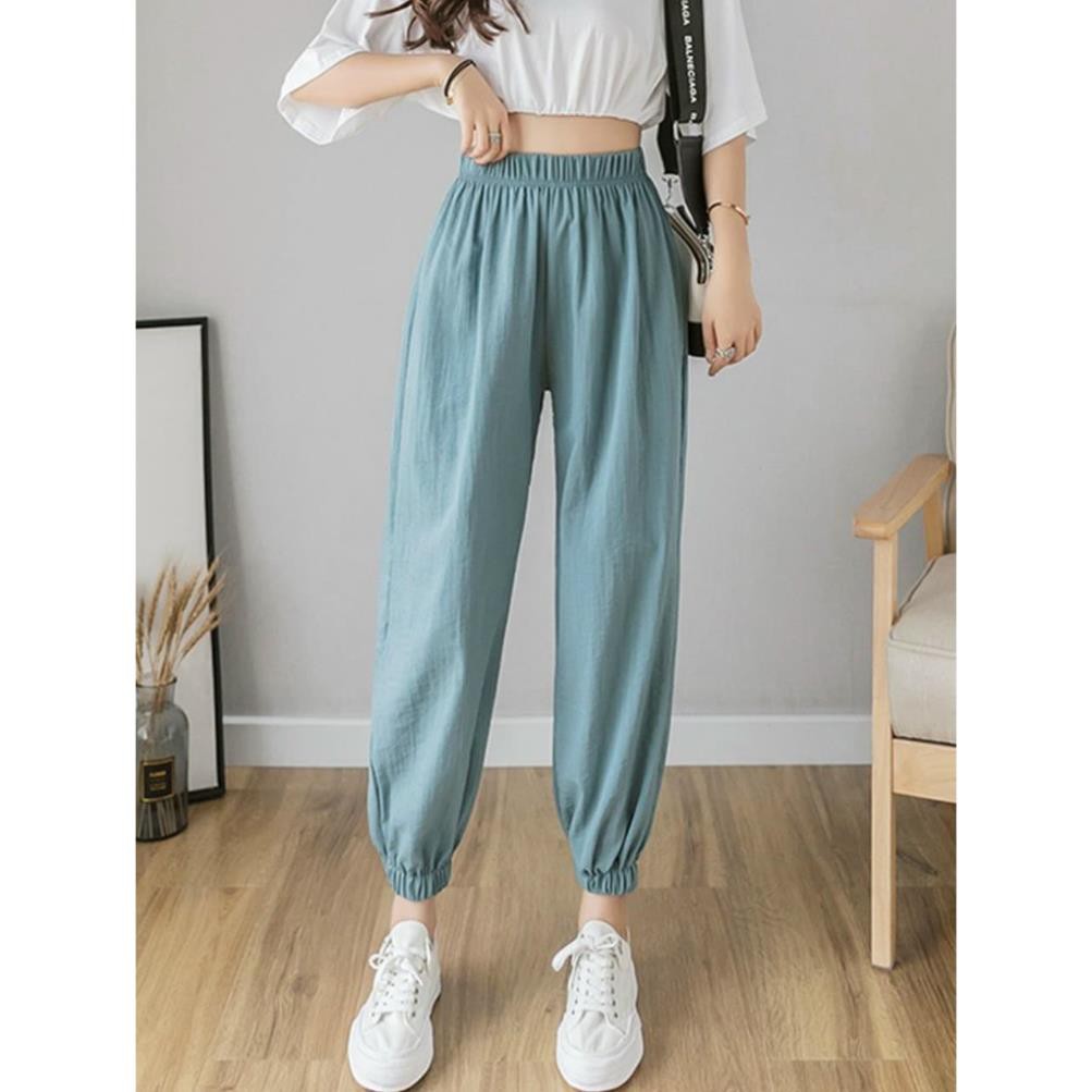 👖 ẢNH SHOP CHỤP 👖 Quần Jogger bó ống nữ chất đũi siêu thoáng mát cho mùa hè -  quần nữ