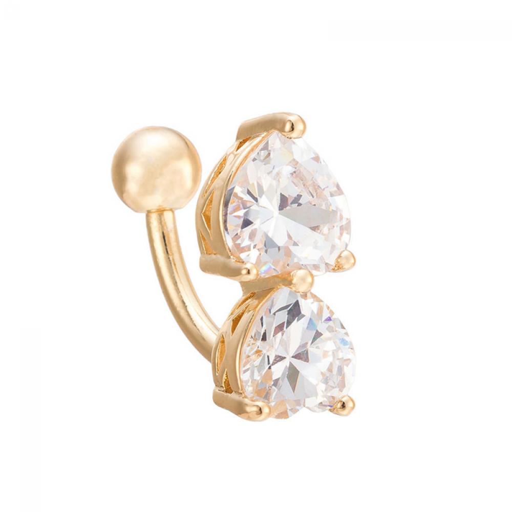 Khuyên Rốn Hình Trái Tim Đính Đá Thời Trang Cho Nữ