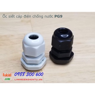 20 Ốc siết cáp bằng nhựa chống thấm PG9, dùng cho dây điện có phi 3.5-8mm