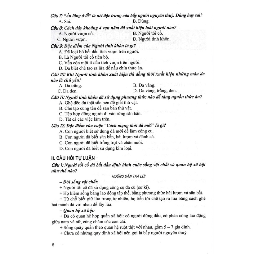 Sách - Trả Lời Câu Hỏi Trắc Nghiệm Và Tự Luận Lịch Sử 10 - biên soạn theo chương trình GDPT mới  - HAB