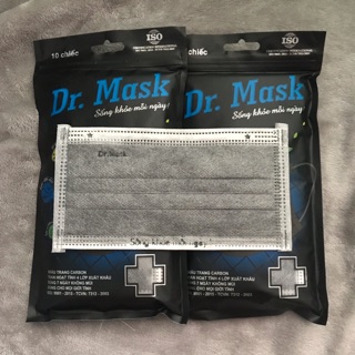 [Bịch 10 cái] Khẩu trang Than Hoạt Tính Dr.mask 4 lớp