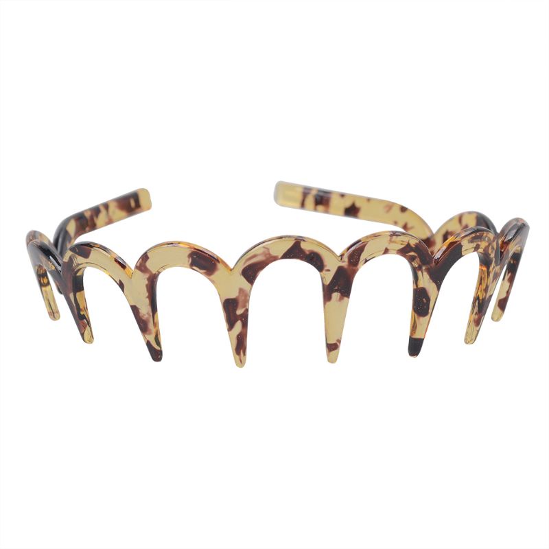 Lược Cài Tóc Acrylic Hình Chữ U Màu Nâu Ổn Định Dành Cho Bạn Nữ