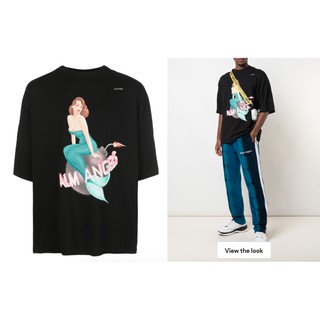 Áo thun ngắn tay Palm Angels mermaid print oversize T-shirt ss20