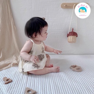 Bộ đồ 2 dây gấu + dâu cho bé gái