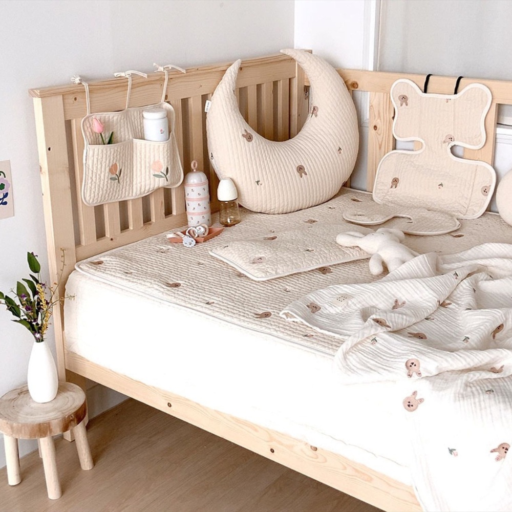 [HÀNG LOẠI 1]Đệm xe đẩy, tấm lót xe cho bé chất cotton thoáng khí mềm mại, phong cách Hàn Quốc đáng yêu