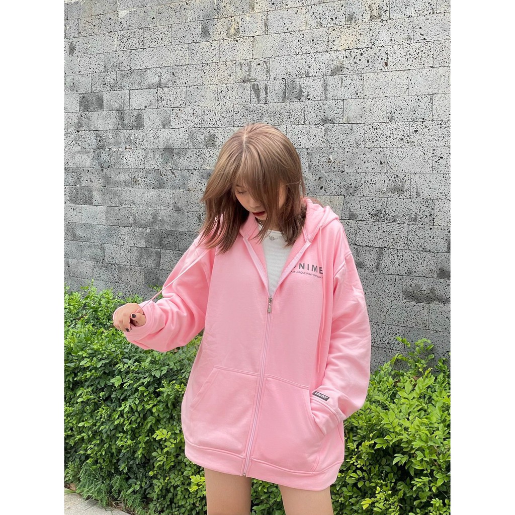 Áo khoác dây kéo Unime Hoodie Zip Flex 1.0 - Màu hồng | BigBuy360 - bigbuy360.vn