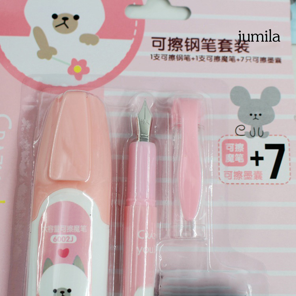 Bộ bút máy có thể xóa được với 7 lõi mực bút thay thế