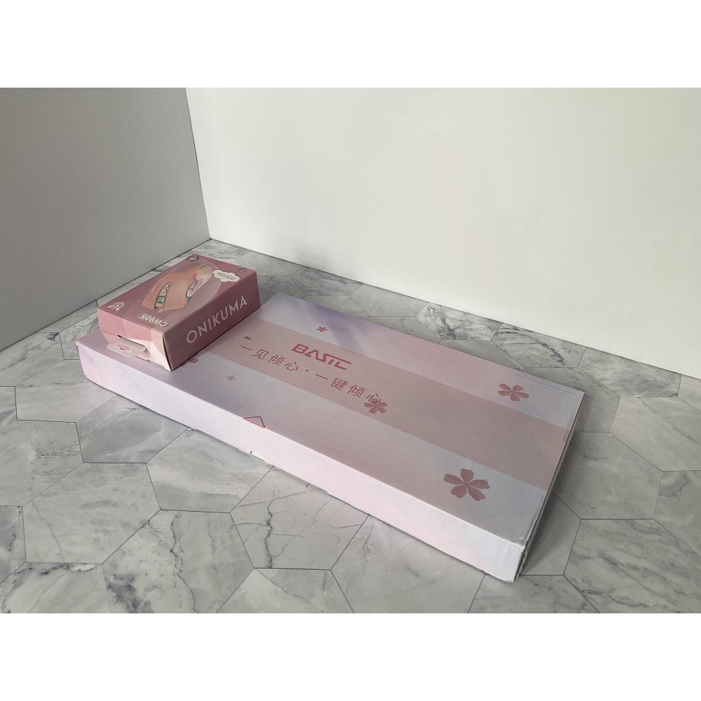 Combo Bộ Bàn Phím cơ Chuột gaming hồng - blueswitch có dây fullsize 104 phím