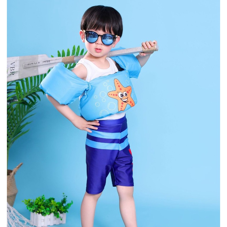Phao Bơi Liền Thân Cho Bé - Phao Tập Bơi Liền Thân Cho Trẻ Em - Phao bơi liền thân đỡ ngực (không cần bơm) Bé Từ 2-6Tuổi