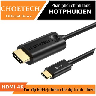 Dây cáp chuyển đổi cổng PD Type-C ra HDMI chuẩn 4K dài 180cm hiệu CHOETECH CH009 cho điện thoại Macbook - Chính hãng